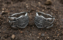 Load image into Gallery viewer, Men's Harley-Davidson® Chain B&amp;S Logo Ring 15mm Stainless Steel  HSR0029 image 3
