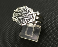 Harley-Davidson® Men's Square Bolt B&S Logo Ring Sterling Silver HDR0245 image 3