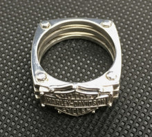 Load image into Gallery viewer, Harley-Davidson® Men's Square Bolt B&amp;S Logo Ring Sterling Silver HDR0245 image 4