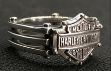 Load image into Gallery viewer, Harley-Davidson® Men's Square Bolt B&amp;S Logo Ring Sterling Silver HDR0245 image 1