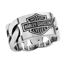 Load image into Gallery viewer, Men's Harley-Davidson® ID Chain B&amp;S Ring Stainless Steel    HSR0072 image 1