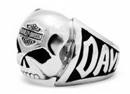 Men's Harley-Davidson ® Willie G Skull Bar & Shield Logo Ring Stainless Steel HSR0004 image 1