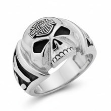 Load image into Gallery viewer, Men's Harley-Davidson ® Willie G Skull Bar &amp; Shield Logo Ring Stainless Steel HSR0004 image 2