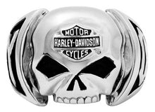 Load image into Gallery viewer, Men's Harley-Davidson ® Willie G Skull Bar &amp; Shield Logo Ring Stainless Steel HSR0004 image 3