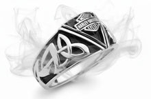 Load image into Gallery viewer, Men's Harley-Davidson® Celtic B&amp;S Triangle Ring Sterling Silver  HDR0454 image 2