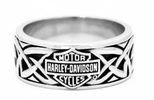 Load image into Gallery viewer, Men's Harley-Davidson® Celtic Bar &amp; Shield Logo Ring Sterling Silver HDR0455 image 2