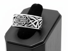 Load image into Gallery viewer, Men's Harley-Davidson® Celtic Bar &amp; Shield Logo Ring Sterling Silver HDR0455 image 3