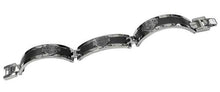 Load image into Gallery viewer, Men's Harley-Davidson® Motorcycle Biker Black &amp; Stainless Steel Interlocking Logo Bracelet Mod Jewelry® HSB0001 image 3