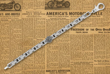 Load image into Gallery viewer, Men's Harley-Davidson® Square Byzantine Bar &amp; Shield Bracelet Double Link Stainless Steel HSB0010 image 3