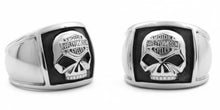 Load image into Gallery viewer, Men's Harley-Davidson® Willie G Skull B&amp;S Cigar Band Ring Satin Stainless Steel HSR0020 image 2