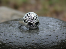 Load image into Gallery viewer, Harley-Davidson® Ladies Filigree Willie G Skull B&amp;S Logo Ring Sterling Silver HDR0314 image 4