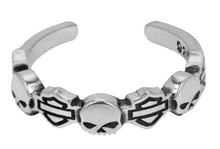 Load image into Gallery viewer, Harley-Davidson® Willie G Skulls with B&amp;S Logos Toe Ring  HDT0013 image 2