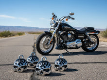 Load image into Gallery viewer, Harley Davidson® Black Flame W.G. Skull B&amp;S Logo 3-D Ride Bell  HRB039 image 4