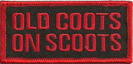 OLD COOTS ON SCOOTS  Motorcycle Biker Patch  image 1