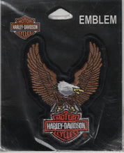 Load image into Gallery viewer, Harley-Davidson® Patch<br>Up-Wing Brown Eagle Bar &amp; Shield Logo Patch<BR>2 Sizes P102