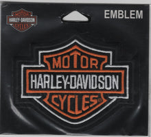 Load image into Gallery viewer, Harley-Davidson®<br>Orange Bar &amp; Shield Logo Patch<BR> 2 Sizes P105