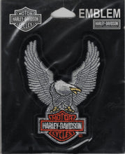 Load image into Gallery viewer, Harley-Davidson®<br>Up Wing Silver Eagle Bar &amp; Shield Logo Patch<br> 2 Sizes P106