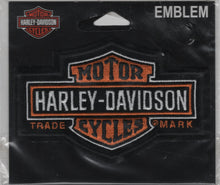 Load image into Gallery viewer, Harley-Davidson®<br>"Trade Mark" Bar &amp; Shield Logo Patch P107