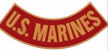 Load image into Gallery viewer, "U.S. MARINES" Patch <BR> Top or Bottom Rocker Military Patch <BR> FREE SHIPPING P141