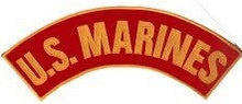 Load image into Gallery viewer, "U.S. MARINES" Patch <BR> Top or Bottom Rocker Military Patch <BR> FREE SHIPPING P141