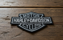 Load image into Gallery viewer, Harley-Davidson® Gray Bar &amp; Shield Harley Patch Available in 4 Sizes <br> P18