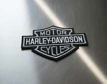 Load image into Gallery viewer, Harley-Davidson® Gray Bar &amp; Shield Harley Patch Available in 4 Sizes P18