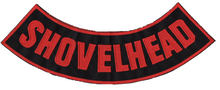 Load image into Gallery viewer, "SHOVELHEAD" Patch<BR>Bottom Rocker Patch<br>2 Colors FREE SHIPPING P196