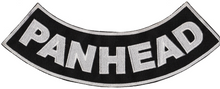 Load image into Gallery viewer, "PANHEAD" Patch<BR>Bottom Rocker Patch<br> 2 Color FREE SHIPPING P197