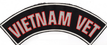 Load image into Gallery viewer, "VIETNAM VET" Patch <BR>Top Rocker Patch<br>2 Colors FREE SHIPPING P214