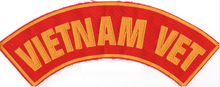 Load image into Gallery viewer, "VIETNAM VET" Patch <BR>Top Rocker Patch<br>2 Colors FREE SHIPPING P214