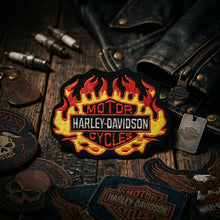 Load image into Gallery viewer, Harley-Davidson® Flaming Bar &amp; Shield Logo Patch P22