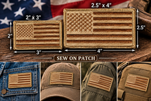 Load image into Gallery viewer, Tan "USA" Flag Patch Military Patch P40