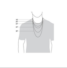 Load image into Gallery viewer, Gothic Cross Skull Pendant on 6mm Byzantine Chain Men's Necklace Stainless Steel SP7
