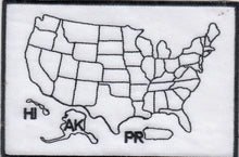 Load image into Gallery viewer, USA Map Patch Motorcycle Biker Patch P9