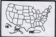 USA Map Patch Motorcycle Biker Patch P9