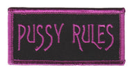 Pussy Rules  Motorcycle Biker Patch  image 1