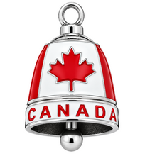 Load image into Gallery viewer, "CANADA" Ride Bell® Red &amp; White Motorcycle Bell Stainless Steel RB11