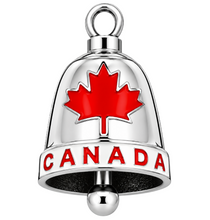 Load image into Gallery viewer, "CANADA" Ride Bell® Red &amp; White Motorcycle Bell Stainless Steel RB11