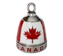 Load image into Gallery viewer, "CANADA" Ride Bell® Red &amp; White Motorcycle Bell Stainless Steel RB11
