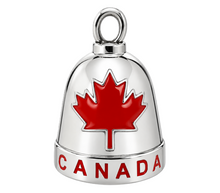 Load image into Gallery viewer, "CANADA" Ride Bell® Red &amp; White Motorcycle Bell Stainless Steel RB11