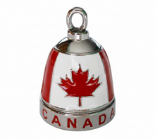 Load image into Gallery viewer, "CANADA" Motorcycle Ride Bell® Red &amp; White Stainless Steel RB11