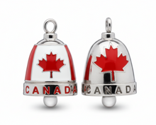 Load image into Gallery viewer, Large "CANADA" Motorcycle Ride Bell® Red &amp; White Stainless Steel RB11L