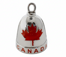 Load image into Gallery viewer, "CANADA" Motorcycle Ride Bell® Red &amp; White Stainless Steel RB11