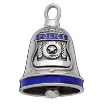 Load image into Gallery viewer, Large "Police" Ride Bell® Thin Blue Line Stainless Steel RB13L
