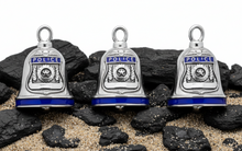 Load image into Gallery viewer, Large "Police" Ride Bell® Thin Blue Line Stainless Steel RB13L