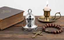 Load image into Gallery viewer, Christian Cross Ride Bell® Religious Biker Stainless Steel RB14