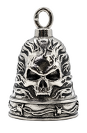 Flaming Skull Ride Bell® Motorcycle Bell Stainless Steel RB23