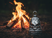 Load image into Gallery viewer, Flaming Skull Ride Bell® Motorcycle Bell Stainless Steel RB23