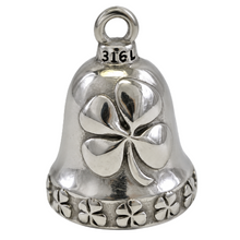 Load image into Gallery viewer, 4 Leaf Clover Ride Bell Irish Motorcycle Bell Stainless Steel RB24