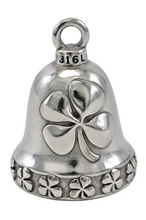 Load image into Gallery viewer, 4 Leaf Clover Ride Bell Irish Motorcycle Bell Stainless Steel RB24